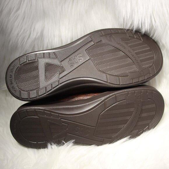 SAS Men’s Loafers Brown Leather Comfort Slip On Shoes Size 9 Wide - Made in USA - Picture 8 of 12